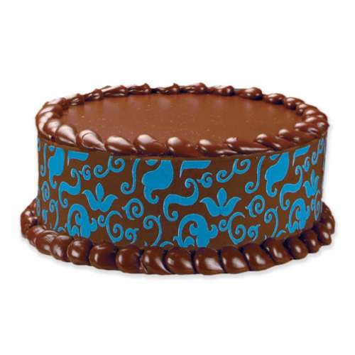 Blue Baroque Edible Icing Strips - Click Image to Close